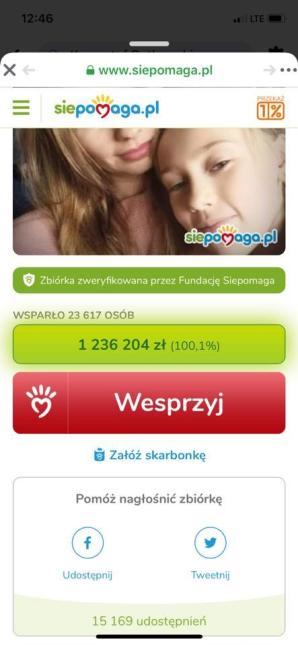 [VIDEO] Wielki sukces Mai Rutkowski! Cała kwota na leczenie 29-letniej Agaty Bodakowskiej ze Szprotawy czyli 1 236 204 zł - uzbierana!